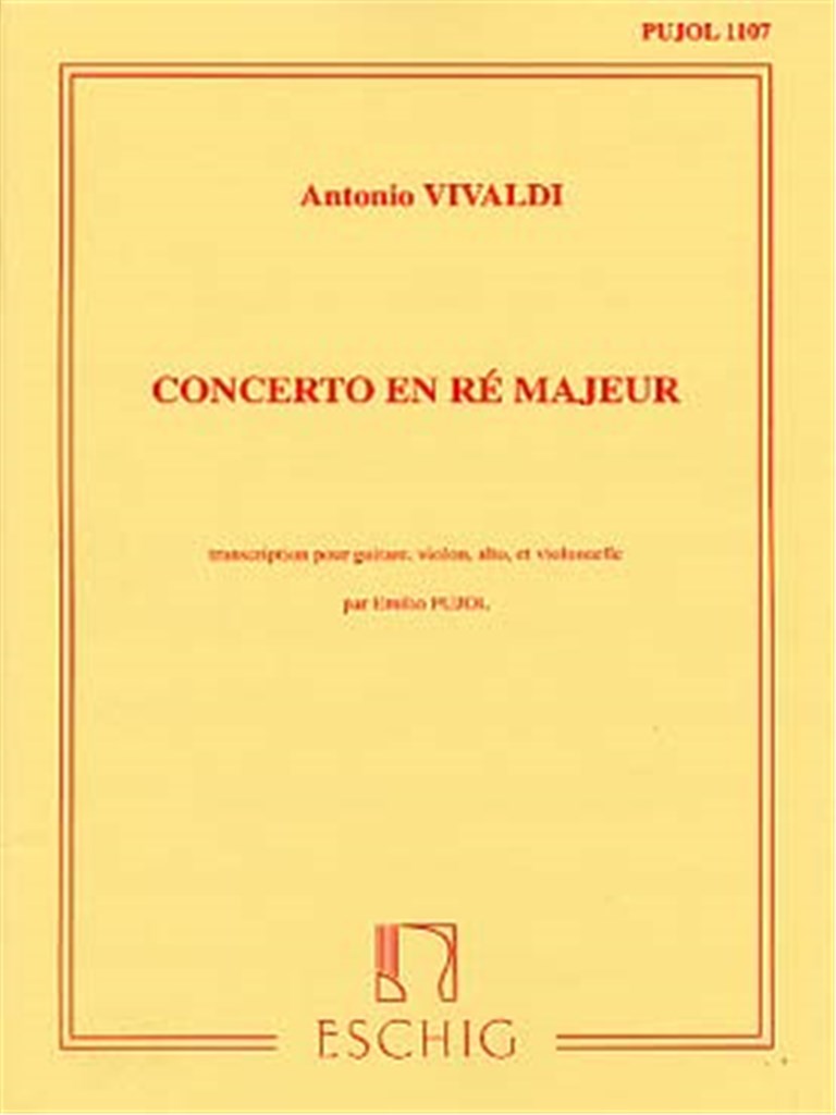 Concerto En Re (Pujol 1107) Guitare-Vl-Vla-Vlc